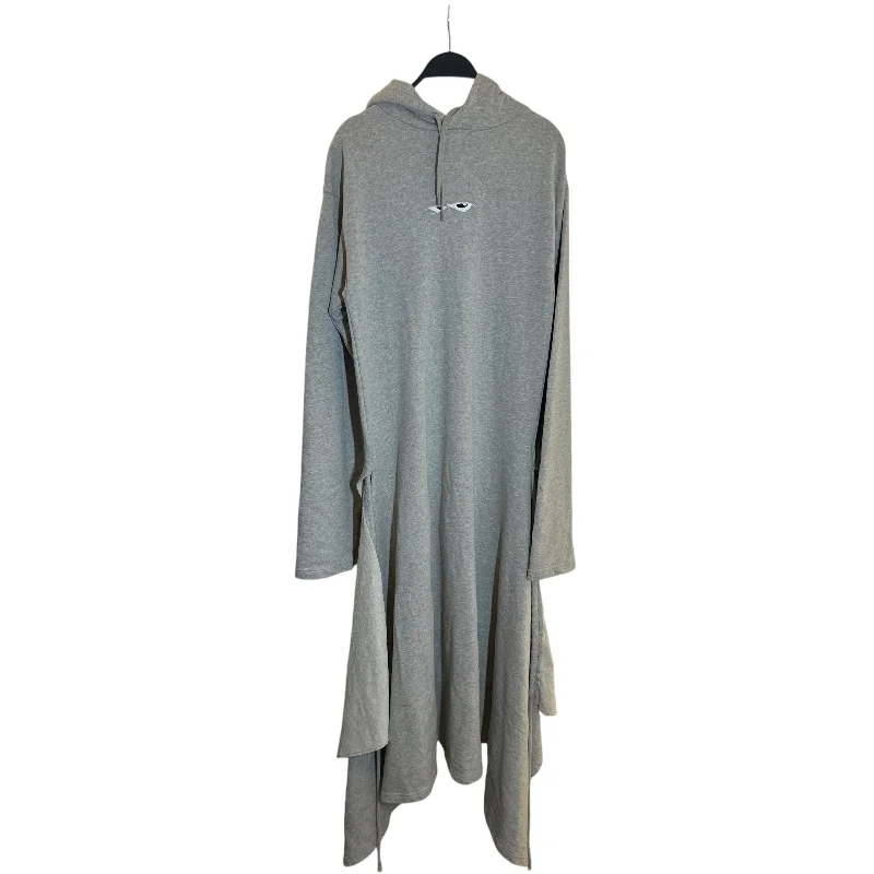 Light Comfort VETEMENTS/LS Dress/XS/Cotton/GRY/FW 18 Eyes Hoodie Dress