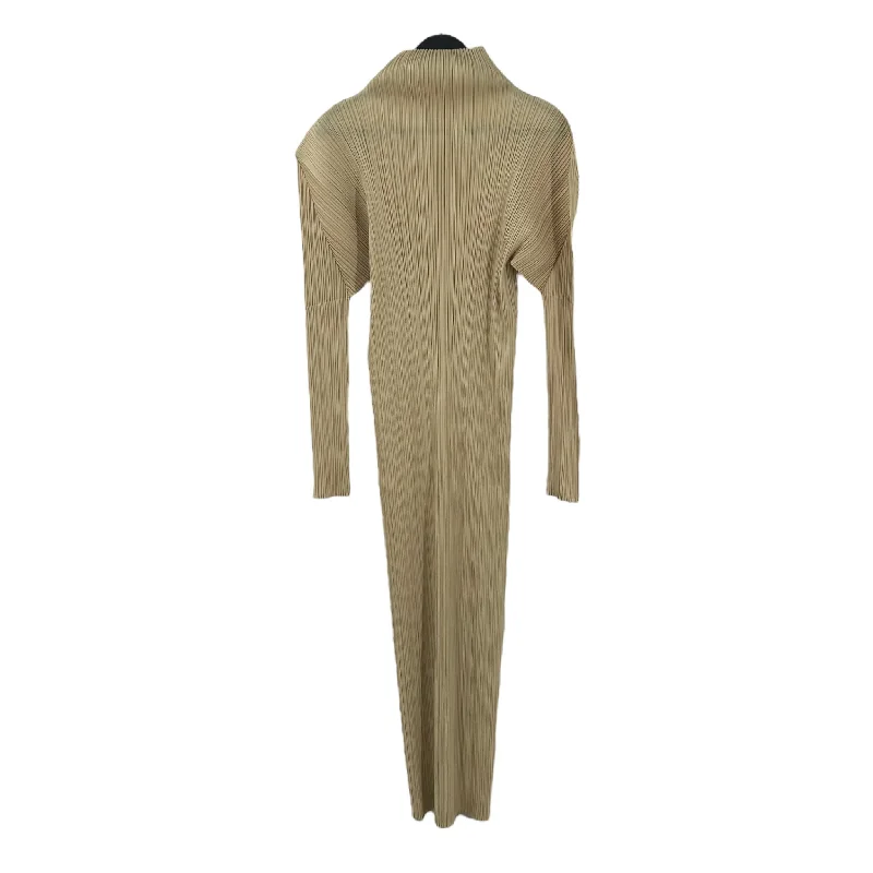 Soft Comfort PLEATS PLEASE ISSEY MIYAKE/LS Dress/4/Beige/Polyester