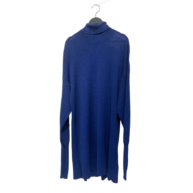 Retro Literary Style Maison Margiela/LS Dress/XS/Cotton/BLU/SUEDE ELBOW