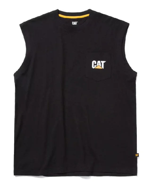 Soft Textures Men's Trademark Sleeveless Pocket Tee - Black