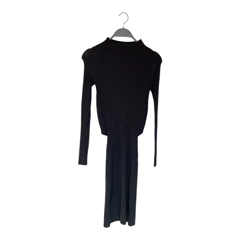 Easygoing Fashion DION LEE/LS Dress/4/Rayon/BLK/RIBB/ELAZTIC/OPEN BACK
