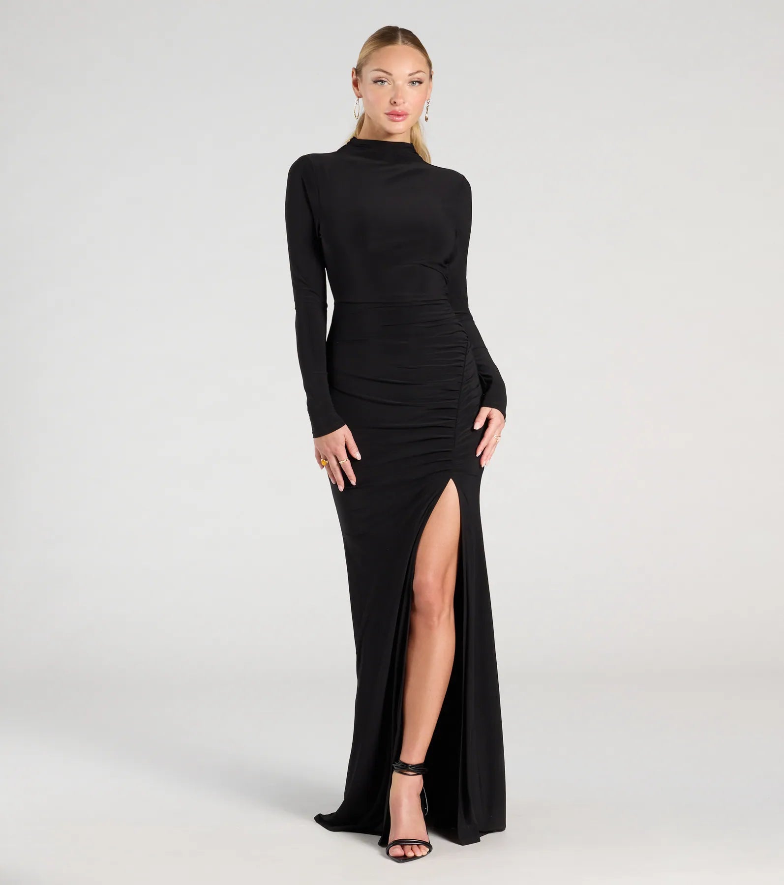 Fashion Comfort Vienna Long Sleeve Open Back Bodycon Formal Dress
