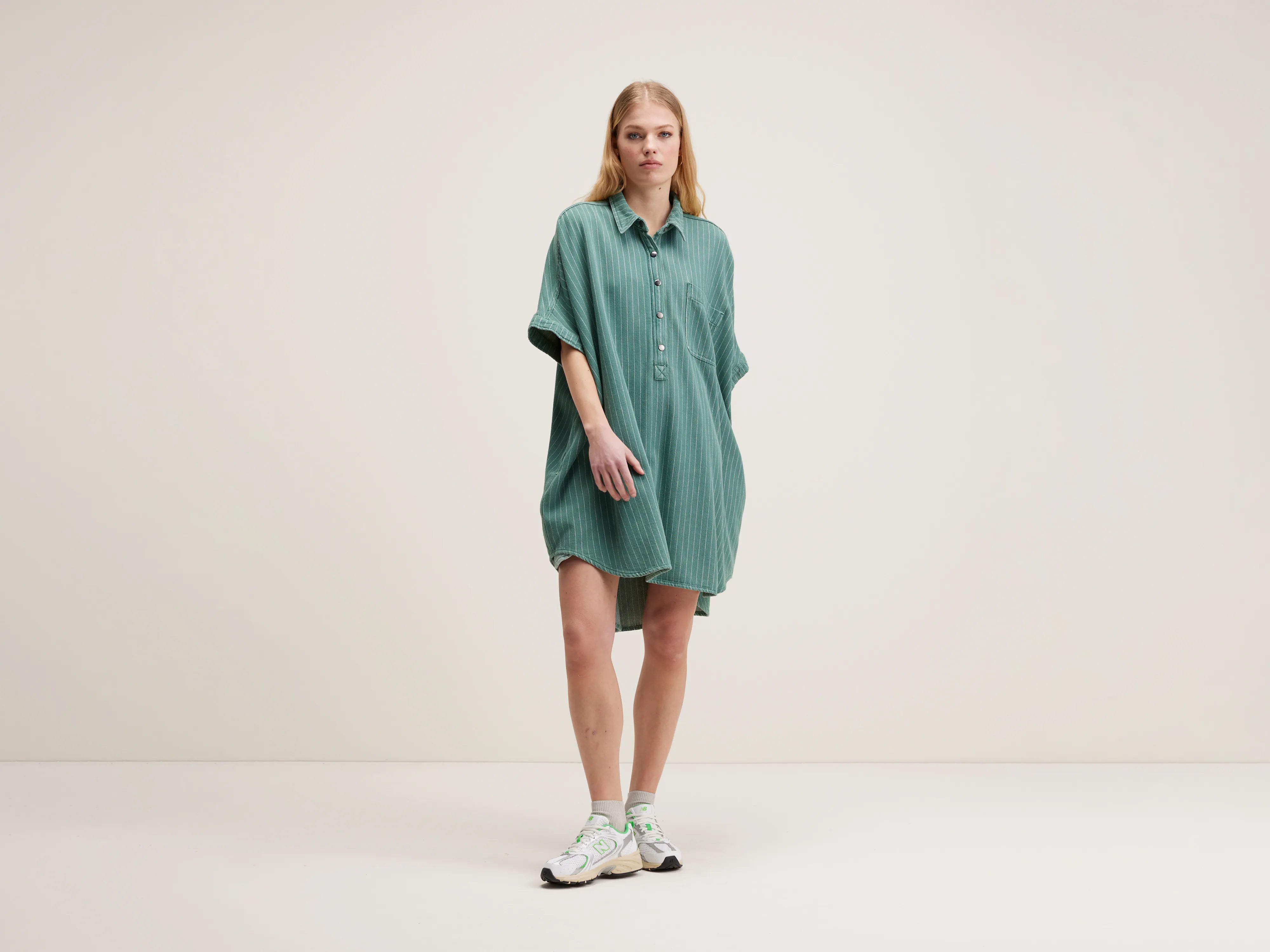 Smart Comfort Klenn shirt dress (242 / W / LT STONE WASH)