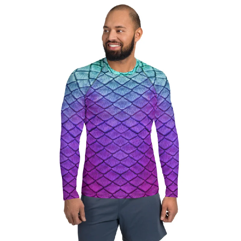 Fashionable And Versatile Island Iris Relaxed Fit Rash Guard