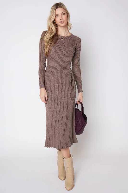 Classic Retro SALE - Alisha Side Shirring Sweater Dress