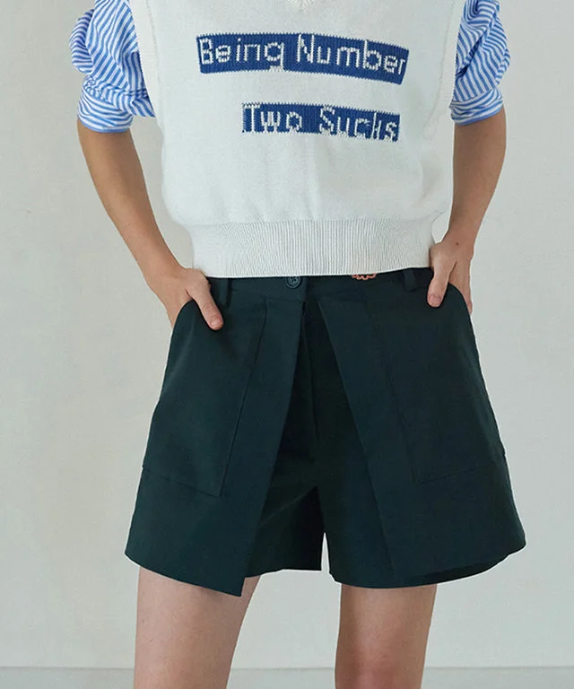 Soft Textures LE SONNET Swing Culotte Pants - Deep Green