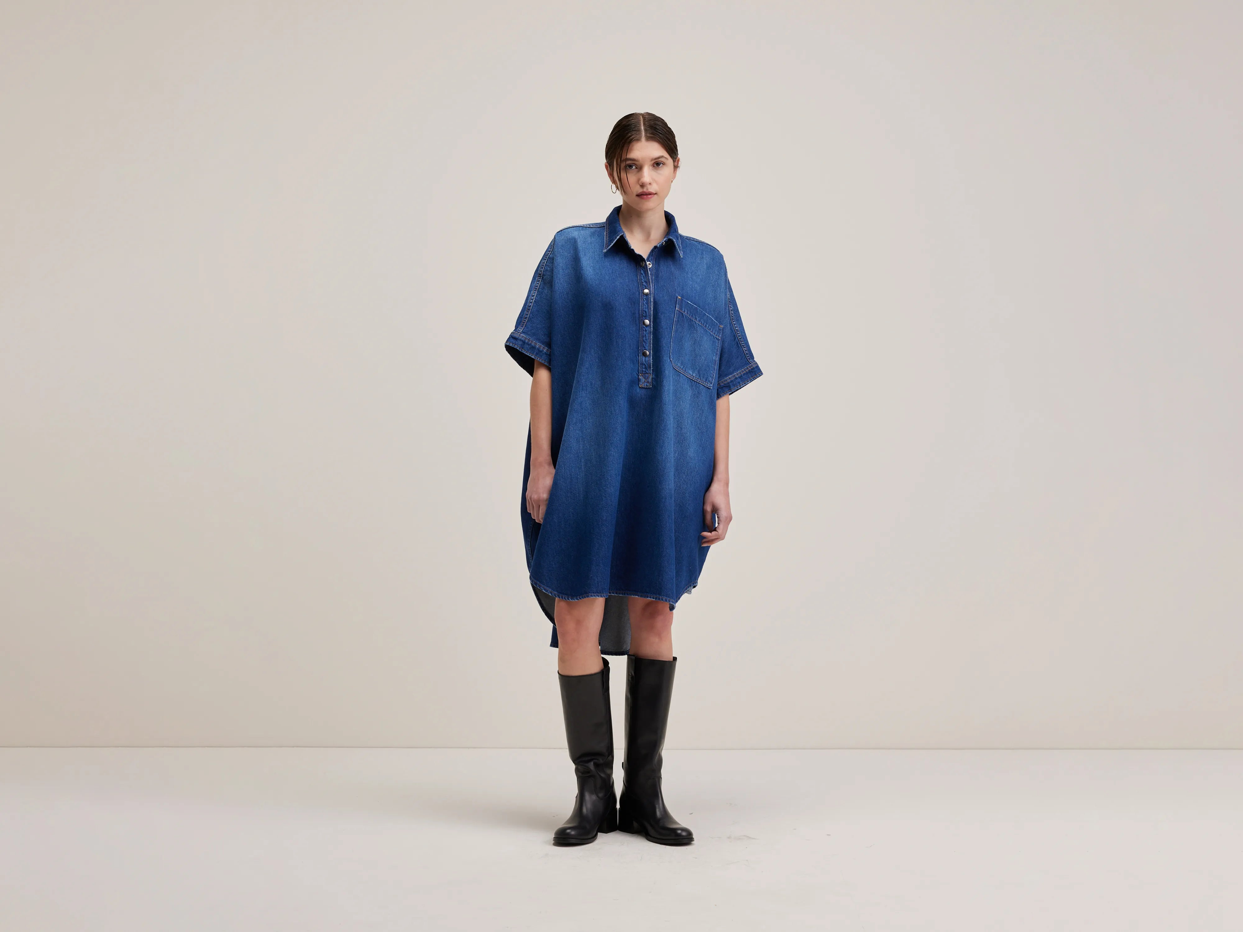 French Style Klenn shirt dress (242 / W / BLUE STONE)