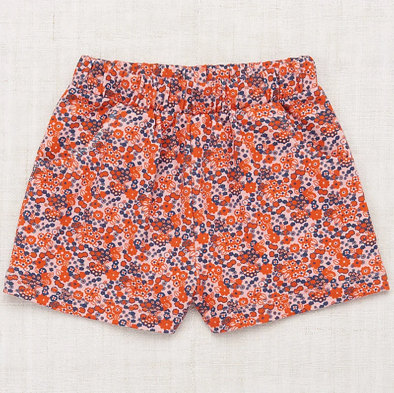 High-end Design Cycling Short in Rose Blush Tisbury Garden by Misha & Puff - Last Ones In Stock - 3-6 Years