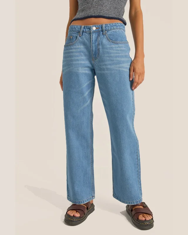 Cozy Look Washed Out Denim Pant