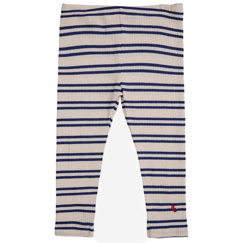 Leisure Travel Bobo Choses Baby Blue Stripes Leggings Offwhite