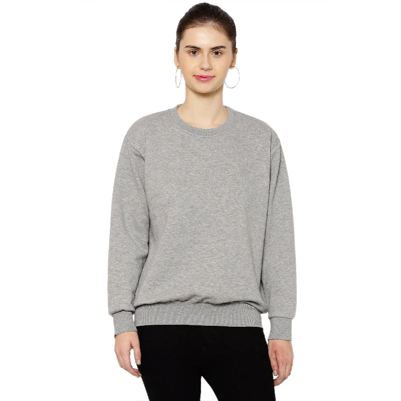 Elegant Temperament Vimal Jonney Fleece Round Neck Sweatshirt for Women