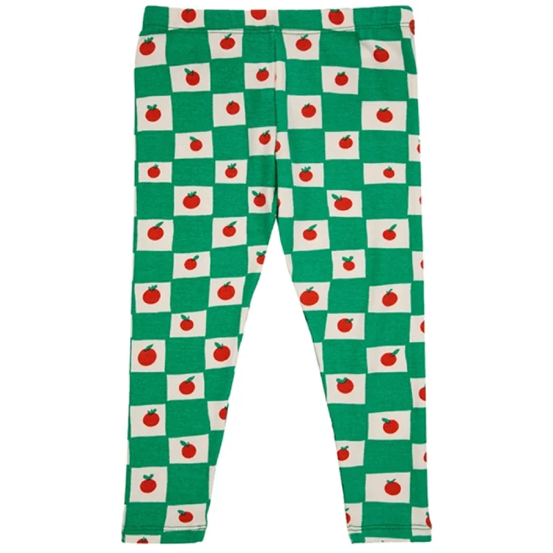 Single-shoulder Neck Design Bobo Choses Baby Tomato All Over Leggings Offwhite