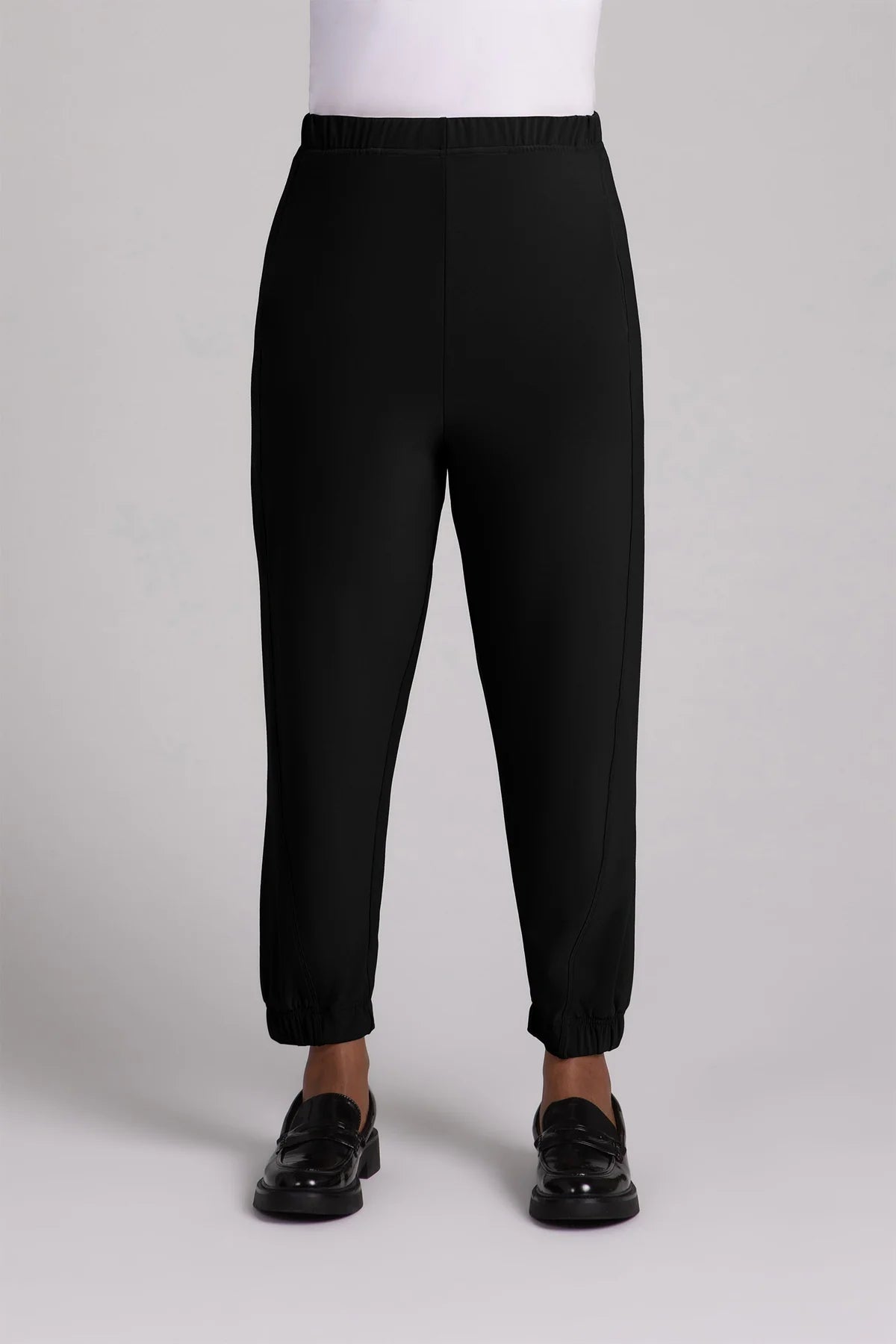 Minimal Style Sympli, FB27291 Half Cuff Fleece Jogger Pant, Black