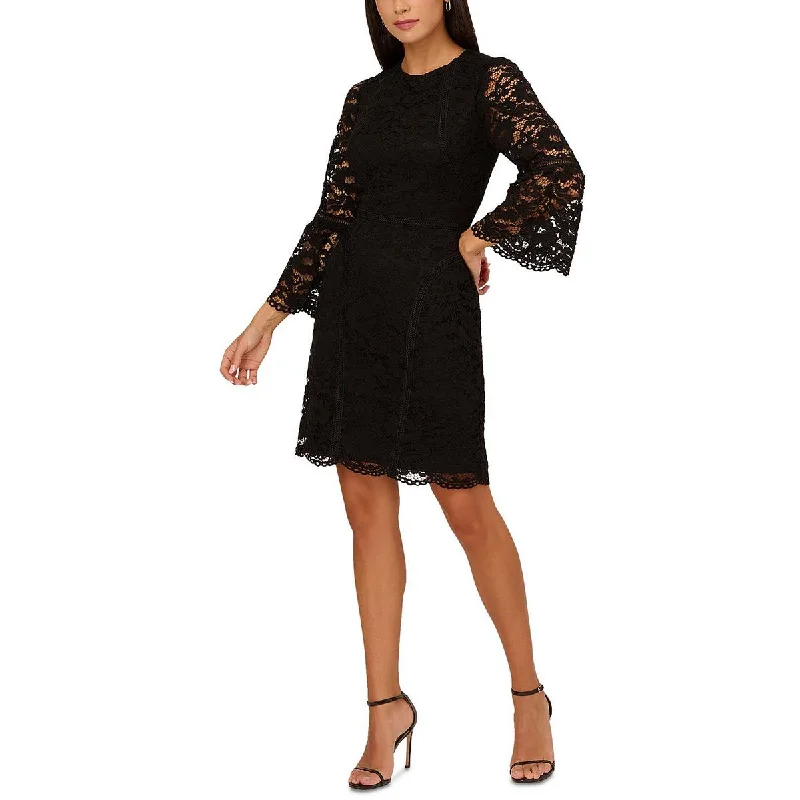 British Style Adrianna Papell Womens Lace Mini Cocktail And Party Dress