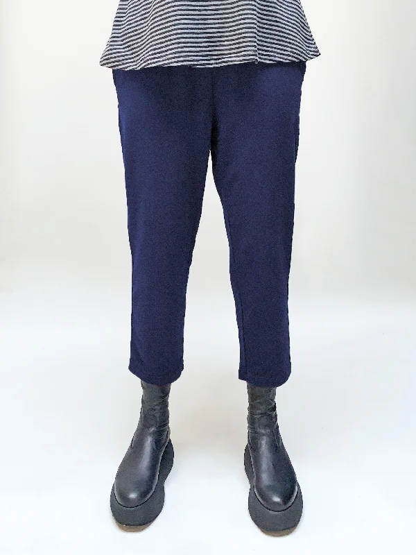 Noble And Elegant MAMA B Slim Leg French Terry Pant in Sapphire