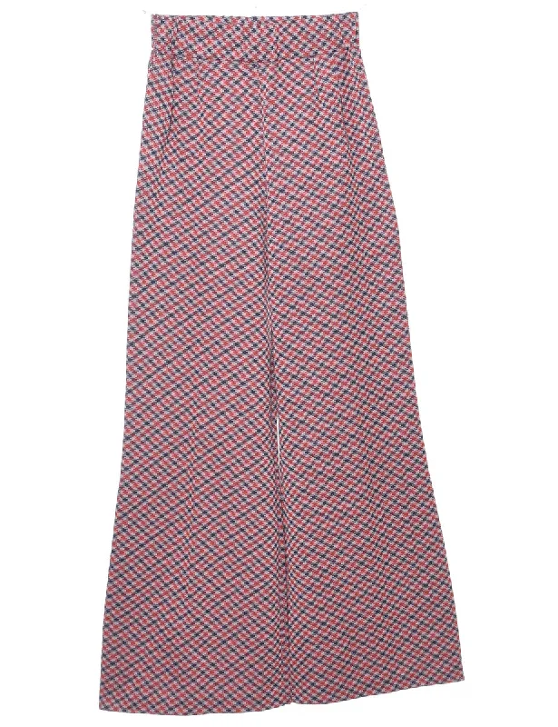 Comfort Fit Checked Pattern Trousers - W24 L31