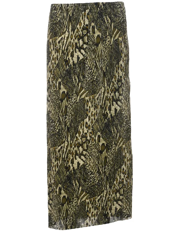 Printed pattern Animal Print Maxi Skirt - XS