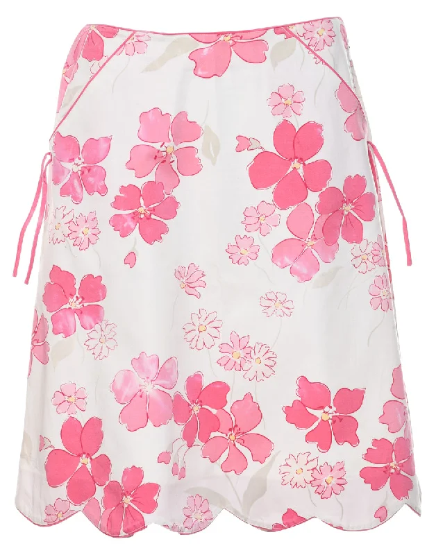 Amazing design Floral Pattern A-line Skirt - M