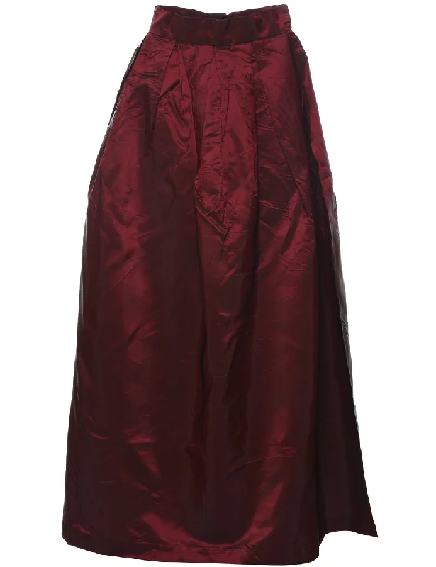 Trendy and versatile Shiny Pleated Skirt - M